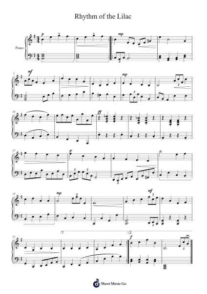 Rhythm of the Lilac Sheet Music by undefined-Arr.Herkyle