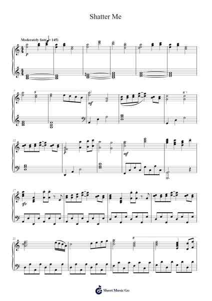 Shatter Me Sheet Music by Lindsey Stirling-Arr.Fowcoln