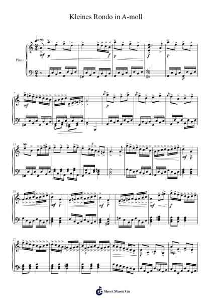 Kleines Rondo in A-moll Sheet Music by M. H. Chehade-Arr.Huce Earlville