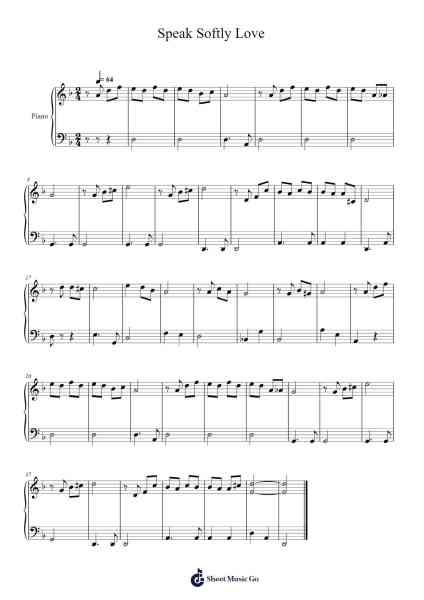 Speak Softly, Love (Love Theme from The Godfather) Sheet Music by Nino Rota-Arr.Cranewright Troycrofts