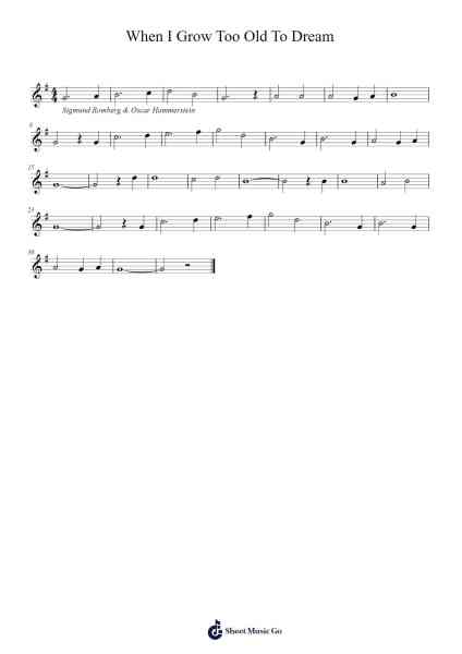 When I Grow Too Old To Dream Sheet Music by Oscar Hammerstein II/Sigmund Romberg-Arr.Glosper