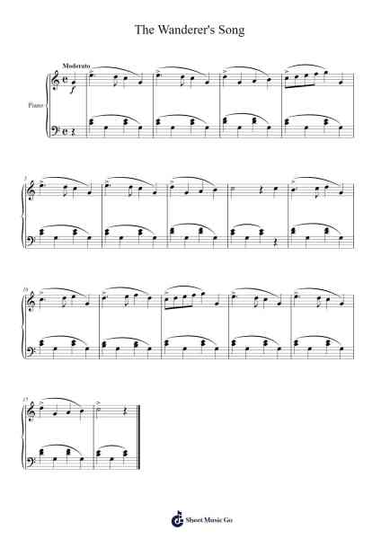 The Wanderer's Song Sheet Music by Theodor Oesten-Arr.Bonrian Vanqe