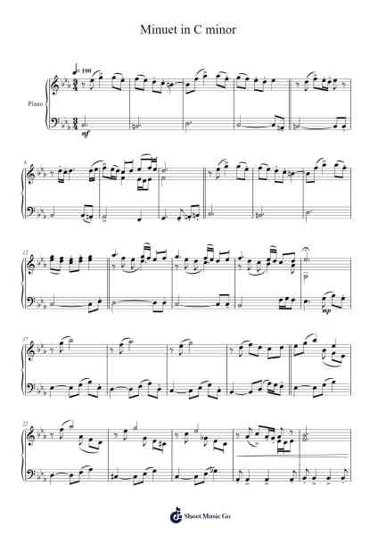 Minuet in C Minor Sheet Music by Tobias Ramos-Arr.Kayrist