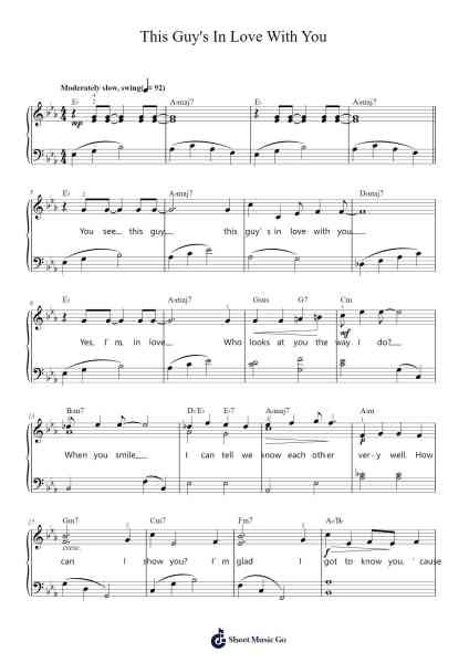This Guy's In Love With You Sheet Music by Herb Alpert & The Tijuana Brass-Arr.Goldtim