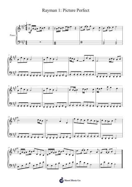Rayman 1: Picture Perfect Sheet Music by Remi Gazel-Arr.Simpbrown