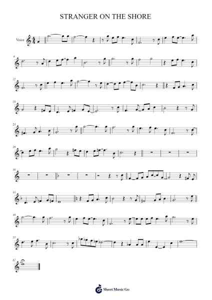 STRANGER ON THE SHORE Sheet Music by Acker Bilk-Arr.Zoethodore Strakerr