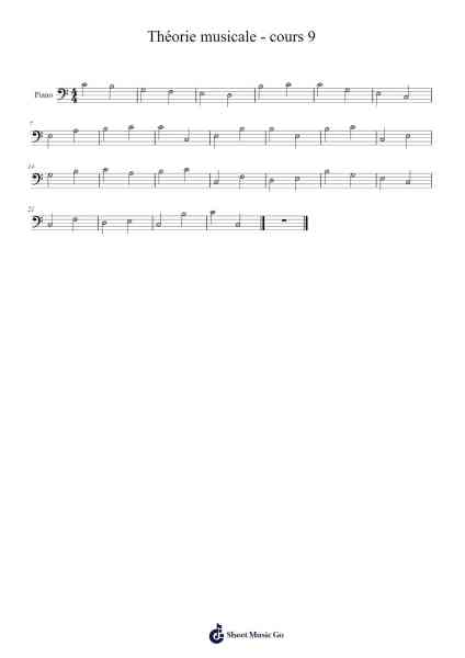 Théorie musicale-cours 9 Sheet Music by Marmott-Arr.Sawoolf Phylhale