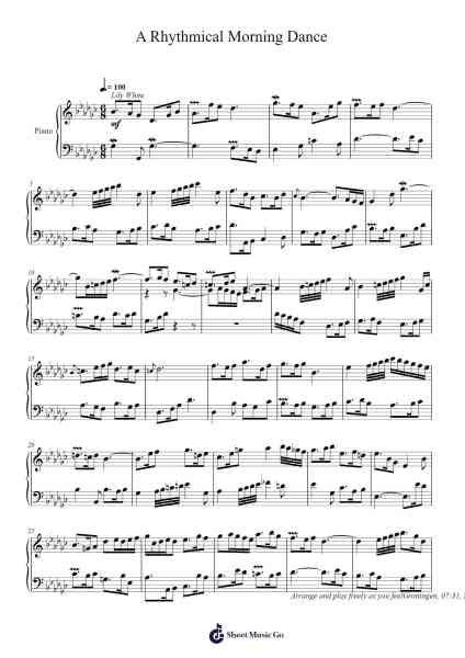 A Rhythmical Morning Dance Sheet Music by Toursbur-Arr.Caescott