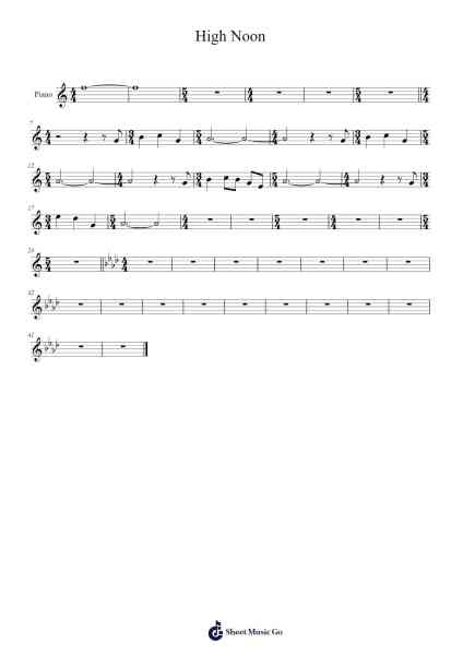 High Noon Sheet Music by John Scott-Arr.Stilwald Mollswift