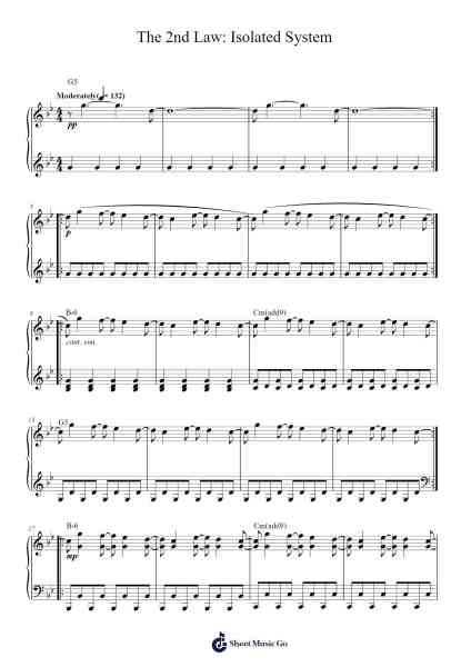 The 2nd Law: Isolated System Sheet Music by Muse-Arr.Hornwald