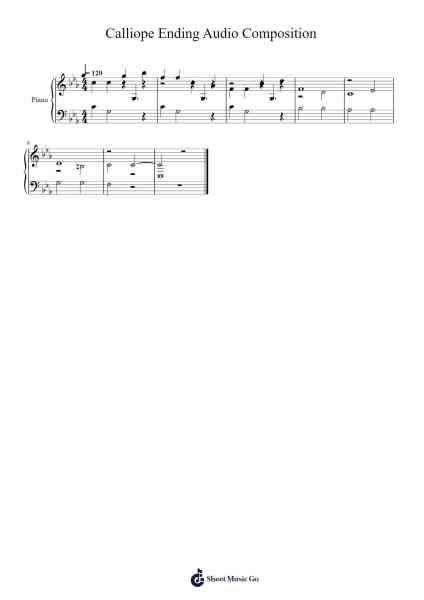 Calliope Ending Audio Composition Sheet Music by geraldedwards256-Arr.Lambken Bespag