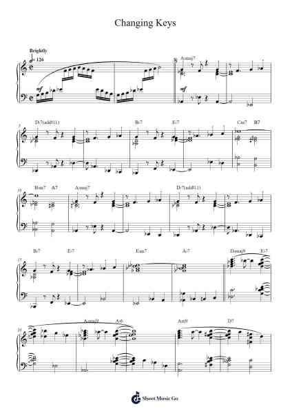 Changing Keys Sheet Music by Merv Griffin-Arr.Ldunn