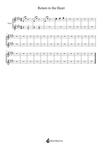 Return to the Heart Sheet Music by David Lanz-Arr.Jofield