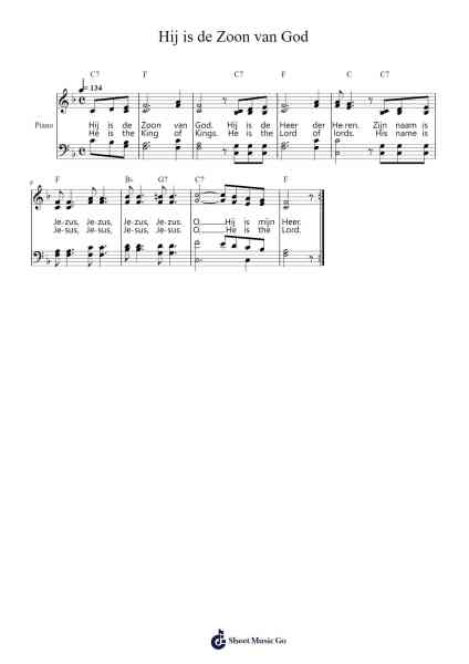 Hij is de Zoon van God Sheet Music by -Arr.Detio Gemlo
