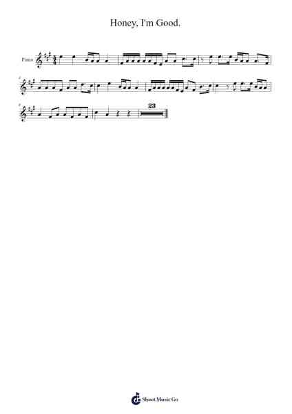 Honey, I'm Good. Sheet Music by Andy Grammer-Arr.Dukegan Leighfaithe