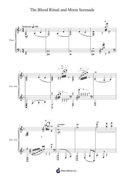 The Blood Ritual and Moon Serenade Sheet Music by Hans Zimmer-Arr.Abraham Byjones