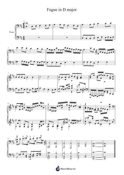 Fugue in D Major Sheet Music by Jorbooth-Arr.Dilliz Woolfsil