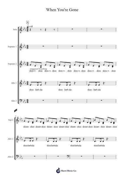 When You're Gone Sheet Music by The Cranberries-Arr.Stoweberg