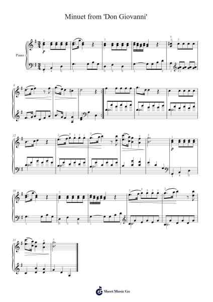 Minuet from 'Don Giovanni', K. 527 Sheet Music by Wolfgang Amadeus Mozart-Arr.Harloise Hanett