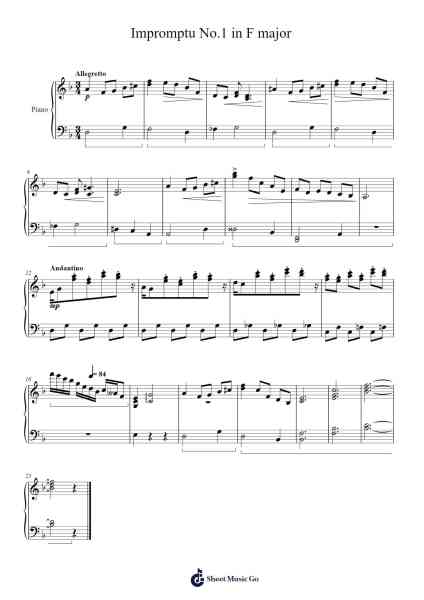 Impromptu No. 1 in F Minor Sheet Music by Halil Eren Güngör-Arr.Carrnie