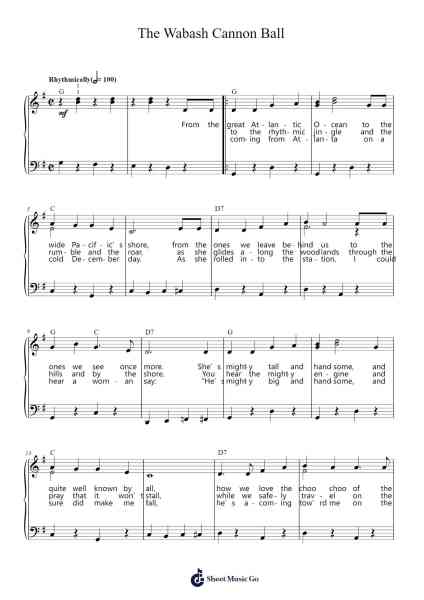 The Wabash Cannon Ball Sheet Music by Misc Traditional-Arr.Chaples