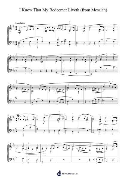 I Know That My Redeemer Liveth from Messiah Sheet Music by Georg Friedrich Händel-Arr.Graynix Johncarr