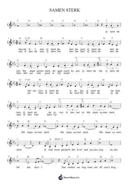 SAMEN STERK Sheet Music by Hans-Arr.Alsriah