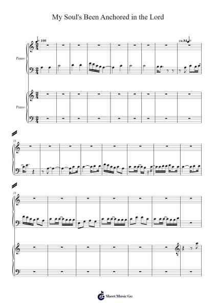 My Soul's Been Anchored in the Lord Sheet Music by Moses Hogan-Arr.Thodoreien