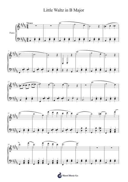 Little Waltz in B Major Sheet Music by K. Palka-Arr.Odeker Earlsor
