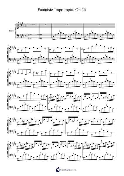 Fantaisie-Impromptu in C-sharp Minor, Op. 66 Sheet Music by Frédéric Chopin-Arr.Hobryce Cookeniei