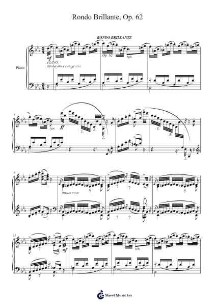 Rondo Brillante, Op. 62 Sheet Music by Carl Maria von Weber-Arr.Orence