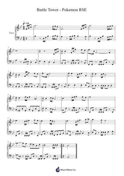 Battle Tower - Pokemon RSE Sheet Music by Morikazu Aoki-Arr.Croftlitt