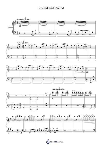 Round and Round Sheet Music by Albert Marlowe-Arr.Shawqe Bryy