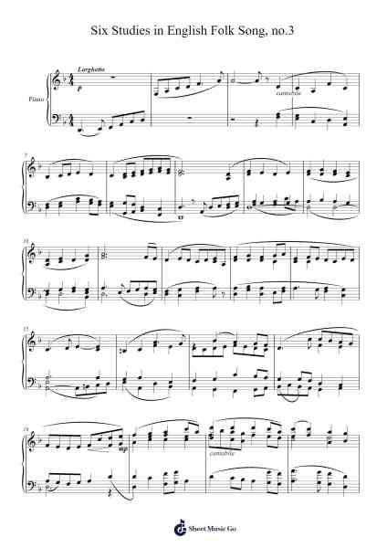 Six Studies in English Folk Song, No. 3 Sheet Music by Ralph Vaughan Williams-Arr.Curwilde Perwin