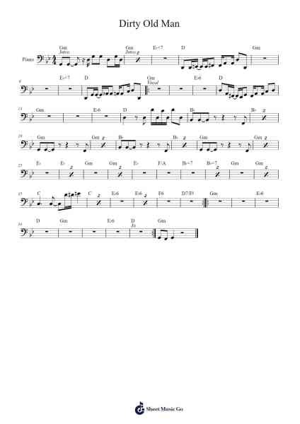 Dirty Old Man Sheet Music by -Arr.Stilhan Dalter