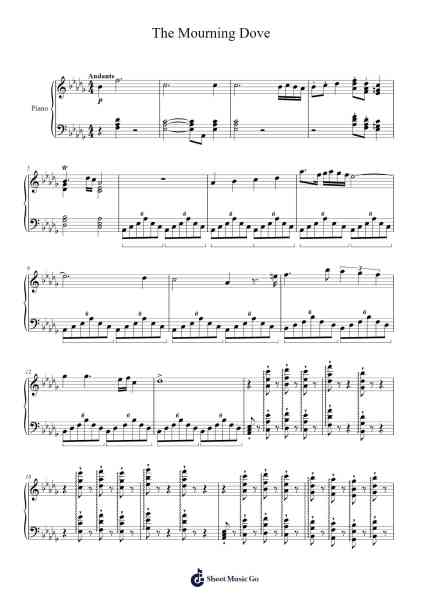 The Mourning Dove Sheet Music by Loudan Stradinoff-Welkinstein-Arr.Rusden