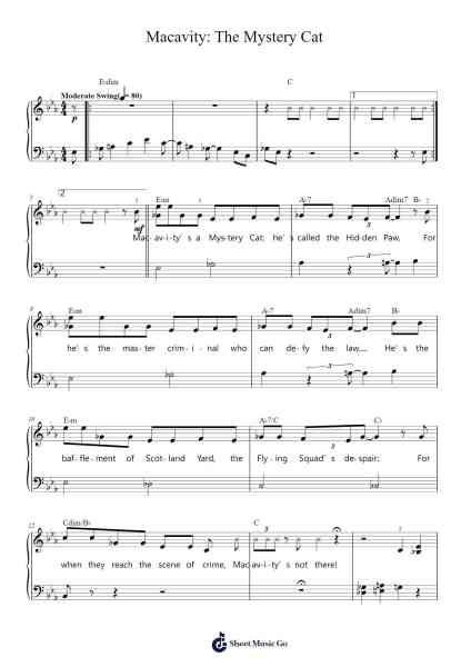 Macavity: The Mystery Cat Sheet Music by Taylor Swift-Arr.Siclark