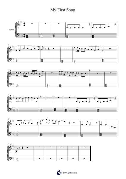 My First Song Sheet Music by Gasthan Ogbrook-Arr.Hooshua