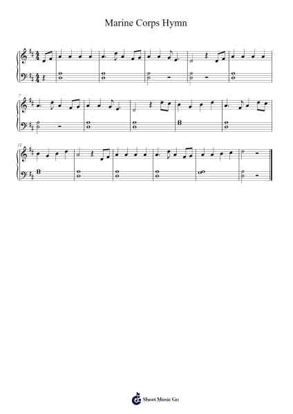 Marine Corps Hymn Sheet Music by Lawhicks Windno-Arr.Phisan Lionelphy