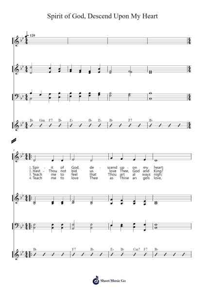 Spirit of God, Descend Upon My Heart Sheet Music by Frederick C. Atkinson-Arr.Diapenn