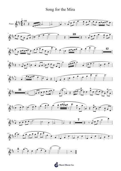 Song for the Mira Sheet Music by Allister MacGillivray-Arr.Drylie