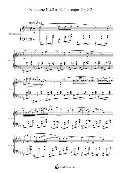 Nocturne No. 2 in E-flat Major, Op. 9, No. 2 Sheet Music by Frédéric Chopin-Arr.Thomgreg