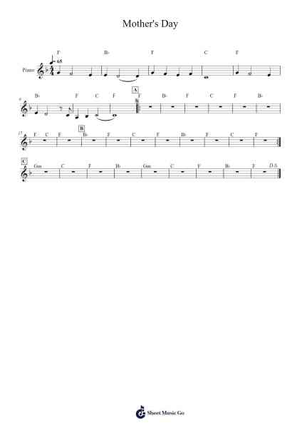 Mother's Day Sheet Music by Denis Belliveau-Arr.Branlaine
