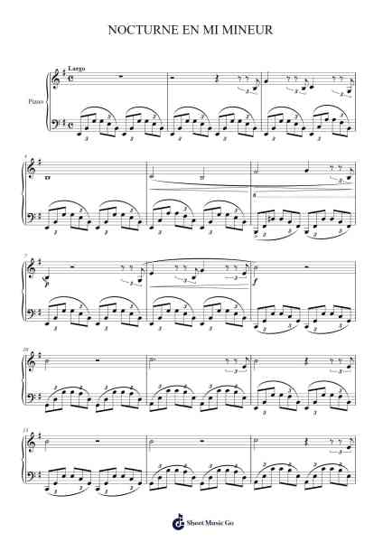 Nocturne in E Minor Sheet Music by Louiehearst-Arr.Carldith Saxdunn