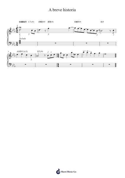 A breve historia Sheet Music by Felipe Rojas-Arr.Joanbar Crichniel
