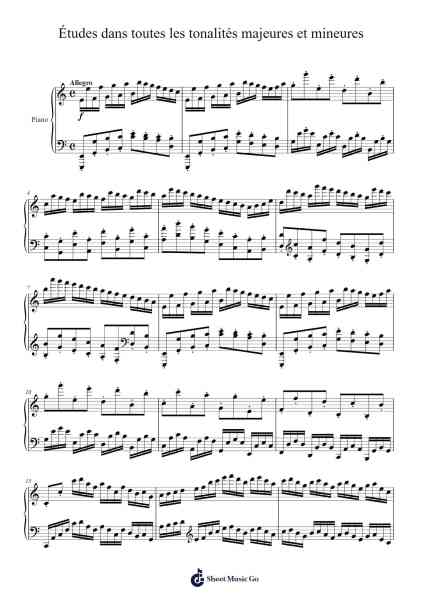 Études dans toutes les tonalités majeures et mineures Sheet Music by Loudan Stephen Alexenov Stradinoff-Welkinstein-Arr.Noelpiers Sonmann