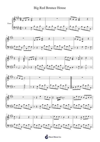 Big Red Bounce House Sheet Music by Pegsil-Arr.Hicksdre Emwell
