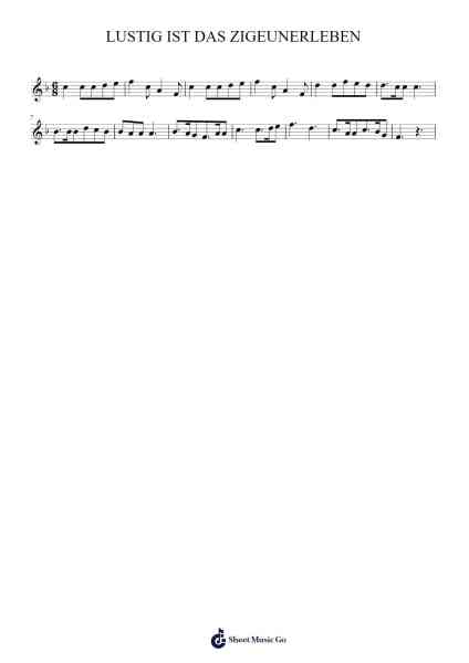 LUSTIG IST DAS ZIGEUNERLEBEN Musica per pianoforte di undefined - Arr.Zaharte Whlith