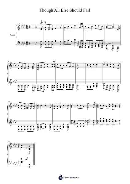 Though all else should fail Sheet Music by Alfred Holzworth-Arr.Chauburne Fowblair