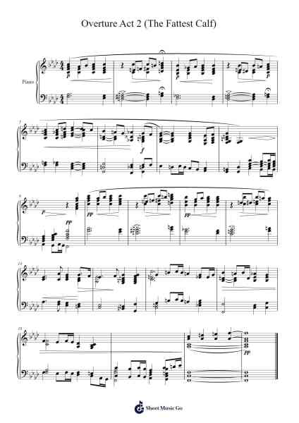 Overture Act 2 (The Fattest Calf) Sheet Music by F. HYDE-Arr.Rhotab